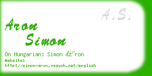 aron simon business card